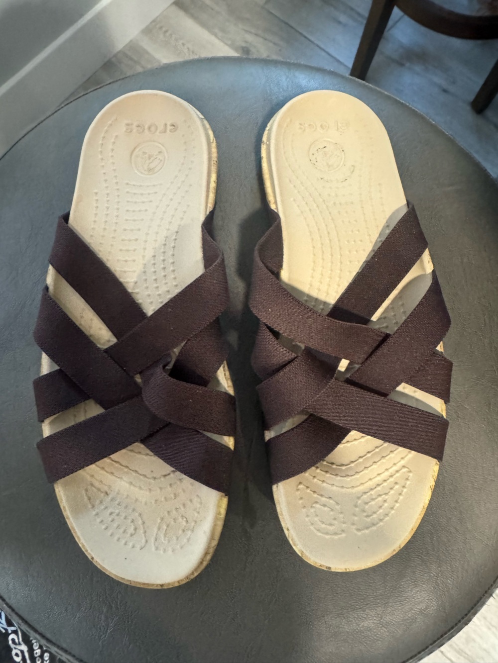 Crocs Edie Stretch Sandals Brown Size 8
